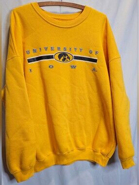Vintage 90s Hawkeyes University Of Iowa Dodger Sweater